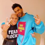 Ranveer Singh Instagram - Nana is peak Rocky-ism! 💣🔥 93 and Rock(y)ing!!! 🕺🏽🥂such a #Heartthrob 💓