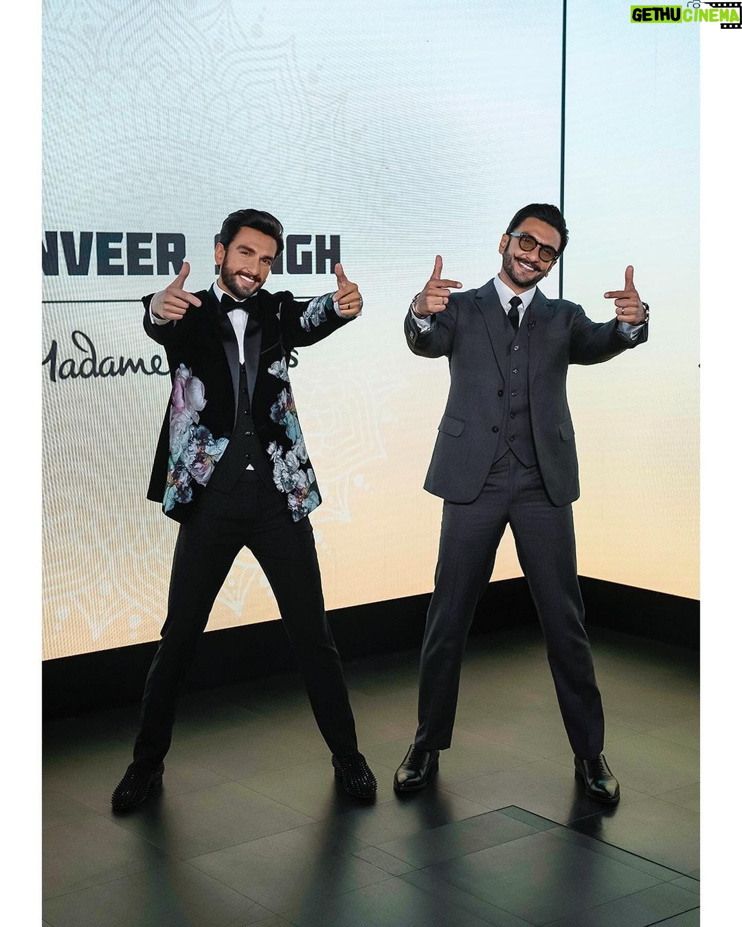 Ranveer Singh Instagram - Growing up, I was fascinated by old photos of my parents alongside some of the world’s most famous & prominent personalities, only to realize that they were wax figures at London’s famed Madame Tussauds. The allure of that mythical museum stayed with me, making it surreal to now have my very own wax figure there. Gratitude fills me as my figure stands amongst the most accomplished personalities in the world. An unforgettable moment, compelling me to reflect on the magical cinematic journey that has led me to this moment.