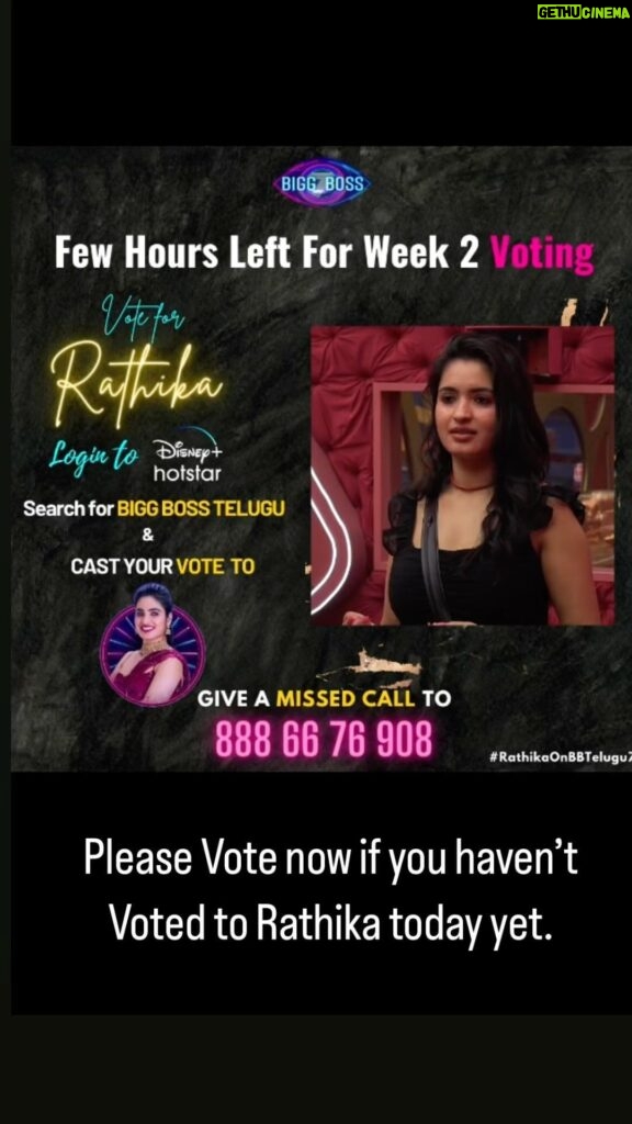 Rathika Rose Instagram - Last few hours to vote for the #beautywithintelligence now !! She is in the #biggboss7 house with a clarity. Stood strong and firm for what she believes is right. Very few will be bold enough to stand on the ground against lot of opposition and not get influenced by others. when you know if you give up, things will go wrong which negatively effects every contestant including her. Take a bow for taking the firm stand and not giving up. We are #proudofyou Thank you for making yesterdays episode worth watching on @starmaa and @disneyplushstel #teamrathika #rathikarose #killerinstinct #nevergiveup #wearewithyou #loveyouall