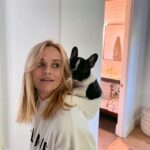 Reese Witherspoon Instagram - #NationalLoveYourPetDay, aka just a normal day in my life... thankful for my furry friends 🥰🐾