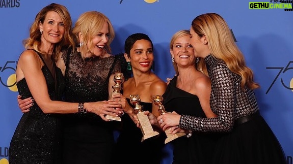 Reese Witherspoon Instagram - Big little memories ✨ 🏆 Throwing it back to one of my very favorite @goldenglobes moments. Congratulations to all the nominees tonight!
