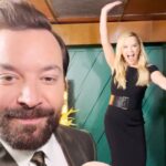 Reese Witherspoon Instagram – Now somebody, anybody, everybody scream… @reesewitherspoon is here tonight! #FallonTonight The Tonight Show Starring Jimmy Fallon