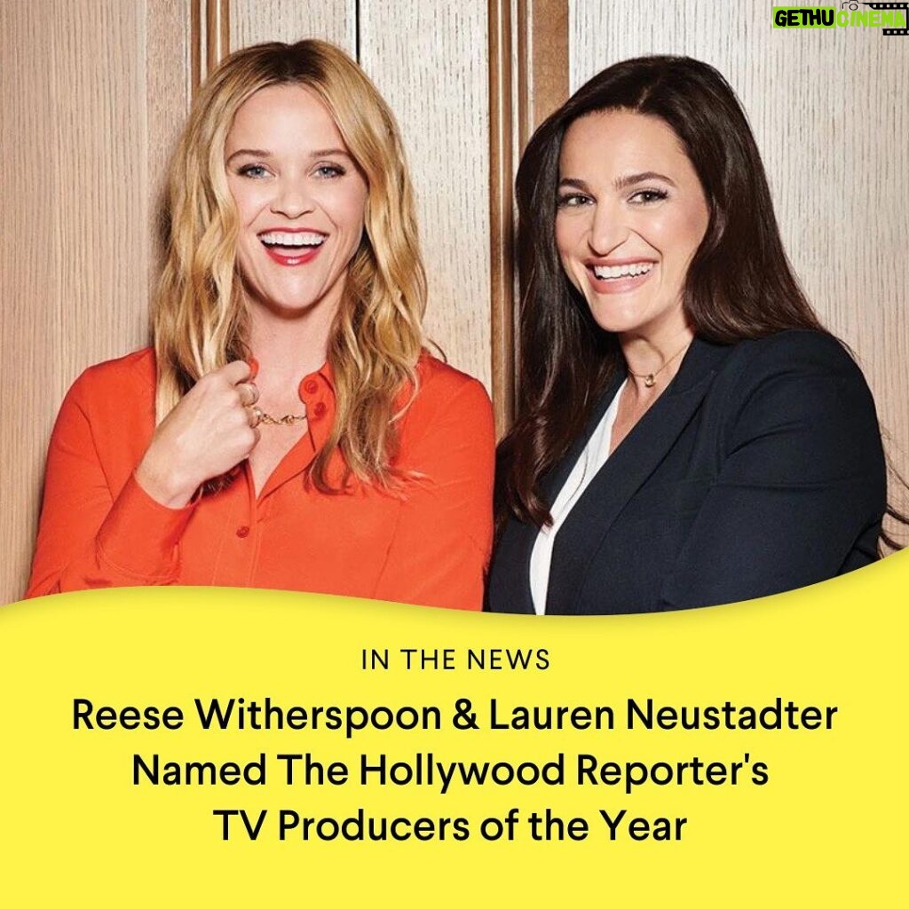 Reese Witherspoon Instagram - Thank you to @HollywoodReporter for this amazing honor! So grateful to the whole @hellosunshine team and all of our amazing creative partners who we are fortunate enough to collaborate with everyday. Did I mention I LOVE my job?? ☀️☀️☀️