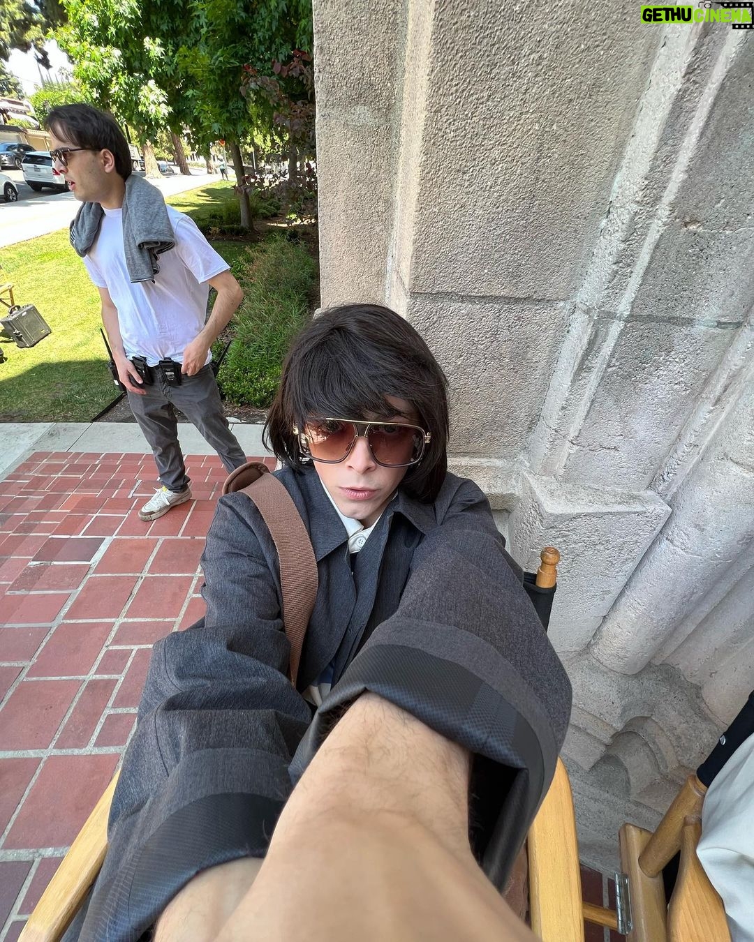 Reid Miller Instagram - WIG TIME. #onset #almostpopular #almostpopularmovie #movie