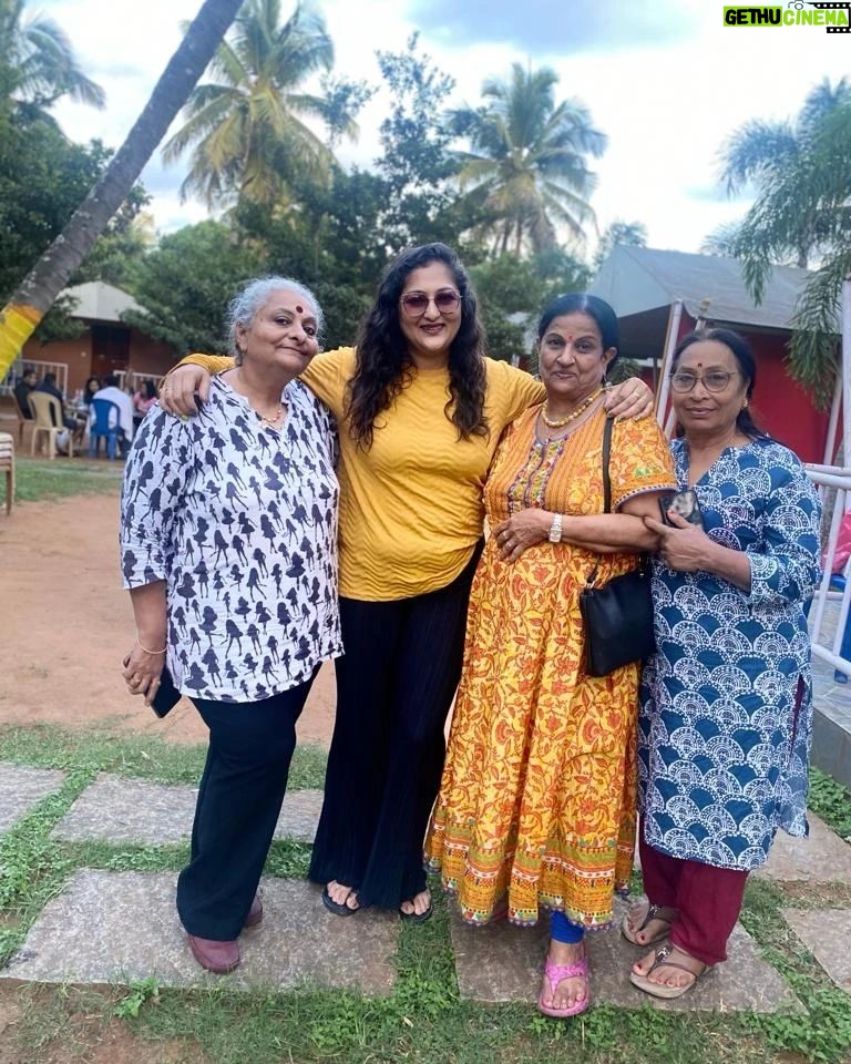 Rekha Krishnappa Instagram - Age doesn't matter to enjoy life.. @veenaabalaaji @radharamachandra @sihigeetha @sudha_narasimharaju @damayanthi_nagaraj @priyakesare25 @prameelasubramanya @asharaninageshofficial @malati.sirdeshpande @pushpaswamy1953 Thank you for hosting us .. it was a great experience @thegariresorts #gariresorts #friendsforever #friendshipgoals #friends #happiness #artistelife The Gari Resorts