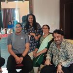 Rekha Krishnappa Instagram - We had all the preparations to celebrate for India but unfortunately Australia got it .. Anyways was very happy to watch cricket and having a good lunch with family.... Thanks @roopabhattacharjee For hosting Bengali lunch , we enjoyed the food... much love to Jiju and kids😘😘 Meets I loved your cocktail 🍸 We missed you @saahithyashetty_ ❤️ #familytime #familyfun #familymeals #familylove Bangalore, India