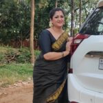 Rekha Krishnappa Instagram - Black is mixed of all the colours , that's why it looks so beautiful ❤️ #blackdress #sareelove #sareecollection #sareefashion #sarees #blacksaree Bangalore, India