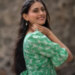 Reshma Shinde Instagram - Green cotton printed dress Customization available . . Outfit details : Fabric : cotton Size : XS to XXXL . . Muse : @reshmashinde02 📷 : @aakash.a.dhumal MUA : @trupti_makeup_expert . . . #fashion#kautuka#ethnic#monsoon#yellowkurti#coordset#titeeksha#vastra#irkal#västrahamnen#traditional#srk#cottonblack#instagram#fashionlove#traditional#blue#ikatcoordsets#marathiactress#marathiceleb#maharastrianfestival#onlineshopping#indianfashionbloggers#casualoutfit Mumbai, Maharashtra