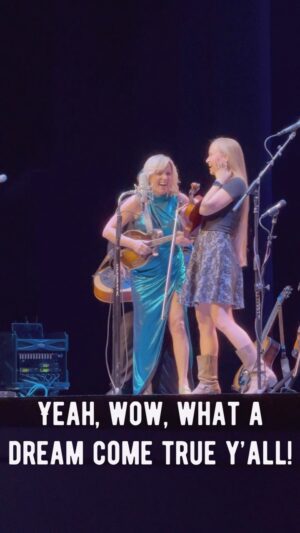 Rhonda Vincent Instagram - Rhonda Vincent invites Hillary Klug on stage to fiddle and dance! 🤩
@rhondavincent 
@hillaryklug 
#fiddle #buckdance #flatfoot #clogging #bluegrass #banjo #mandolin #hillaryklug #rhondavincent