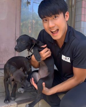 Riesling Hsieh Instagram - -
因為要帶長輩運動的關係需要到處跑，比較鄉下的地方就有好多狗狗！超愛狗狗！
-
但照顧狗狗其實有很多眉角！像第一張照片一抱起來馬上就被糾正了！跟狗狗道歉🙇🏻‍♂️

抱法不正確很容易讓狗狗不安，長期的話也會造成狗狗脊椎等部位的傷害。狗狗跟長輩一樣，需要細心照護！

所以要好好學正確的方式才不會造成狗狗的不舒服喔！
這樣在表達對狗狗的愛時也可以保護牠們啦～

然後第一二張是我第一次去那邊的文化健康站的照片，最後一張是我隔了差不多兩三個禮拜去的
希望他們都可以健健康康的長大。

#小黑  #烏來