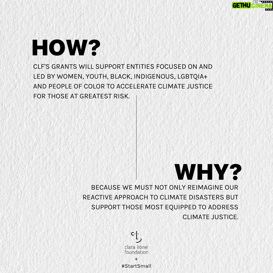 Rihanna Instagram - ππΏπͺπΏ @claralionelfdn & #startsmall! we are partnering with 18 organizations across the U.S. and Caribbean to support the climate justice movement. these grants support entities focused on and led by women, youth, Black, Indigenous, people of color and LGBTQIA+ communities: @blackfeministfund @blackvisions @popdemoc The Climate and Clean Energy Equity Fund @CJAOurPower Deep South Center for Environmental Justice Hive Fund for Gender and Climate Justice @indigenousrising @mvmnt4blklives @native_mvmt @ndncollective @100isnow @caribbean_climate_justice @cyen246 @wearehey @girlscareja @helensdaughters.slu @iho_ab