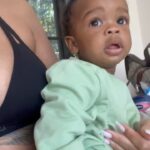 Rihanna Instagram - Look who don’t want mommy to workout 🤷🏿‍♀️