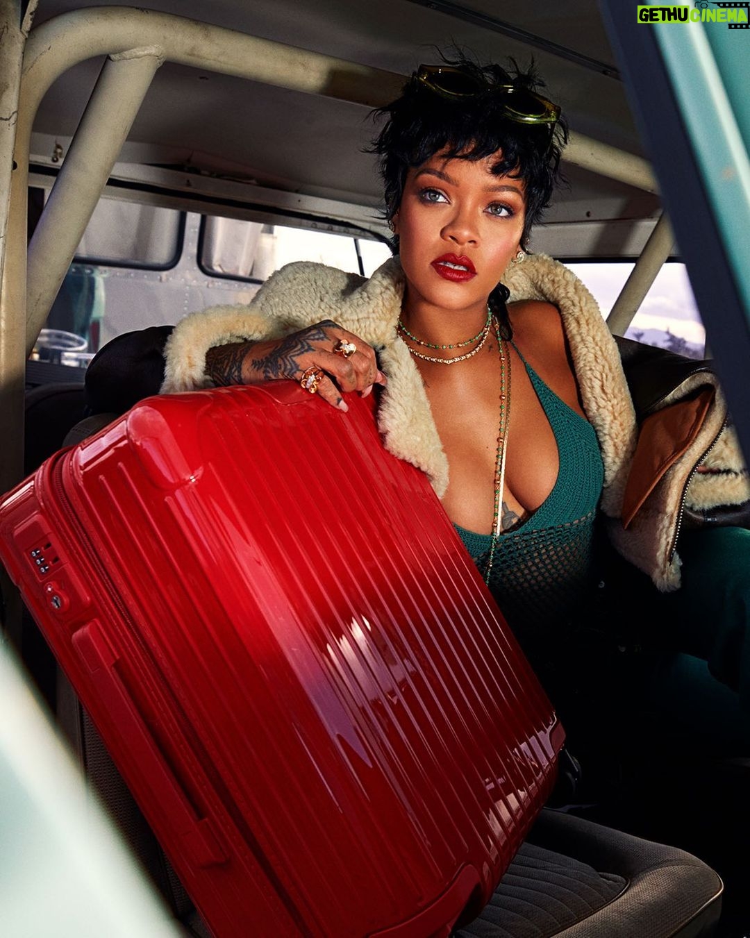 Rihanna Instagram - never still. @rimowa #RIMOWA