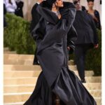 Rihanna Instagram - reppin’ for the immigrants. #MET21 @illjahjah @artbyhector @yusefhairnyc @naphiisbeautifulhair @redhotnails @balenciaga