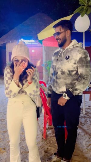 Riya Dey Instagram - My introvert husband while chilling with me😉😋❤️
Captured by my love @purbasahu 🫶🏻😘
#cute #fun #moment #togetherforever #togetherness #celebration #zeronight #newyear2024 #loveisintheair #couple #couplegoals #love #live #laugh #sunilria🎊👩‍❤️‍👨🎊