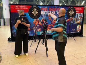 Rob Cross Instagram - Great to be in New York and Madison Sq Garden to do media promo today. It’s going to be an epic event and getting a lot of attention here. 🇺🇸🇺🇸🇺🇸
Also great to practice with my World Cup partner Smithy! 🏴󠁧󠁢󠁥󠁮󠁧󠁿
@targetdarts @NamosSolutions @jenningsbetinfo @scott_rbs