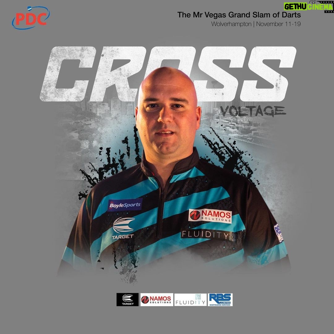 Rob Cross Instagram - Prep done and ready for the Grand Slam quarters. Thanks for all the messages of support. 👍⚡️ @targetdarts @NamosSolutions @pwrbyfluidity @scott_rbs
