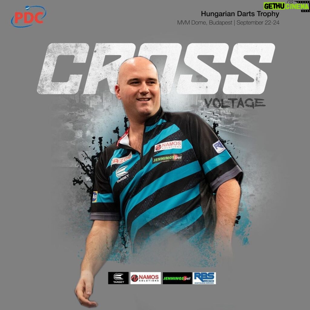 Rob Cross Instagram - Ready to go here in Budapest, the early prep has started for the Hungarian Darts Trophy. I take on Luke Woodhouse and the aim is for a good run! Thanks for all the support. ⚡️ @targetdarts @NamosSolutions @jenningsbetinfo @scott_rbs
