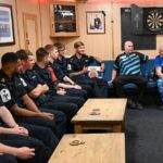 Rob Cross Instagram – Really happy to beat the brilliant Tomoya Goto, now I need to find a better level tomorrow. 
I was also privileged to get a tour of HMS Lancaster with Wrighty. What a great bunch of lads. Keep up the great work. ⚡️
@targetdarts @NamosSolutions @pwrbyfluidity @scott_rbs