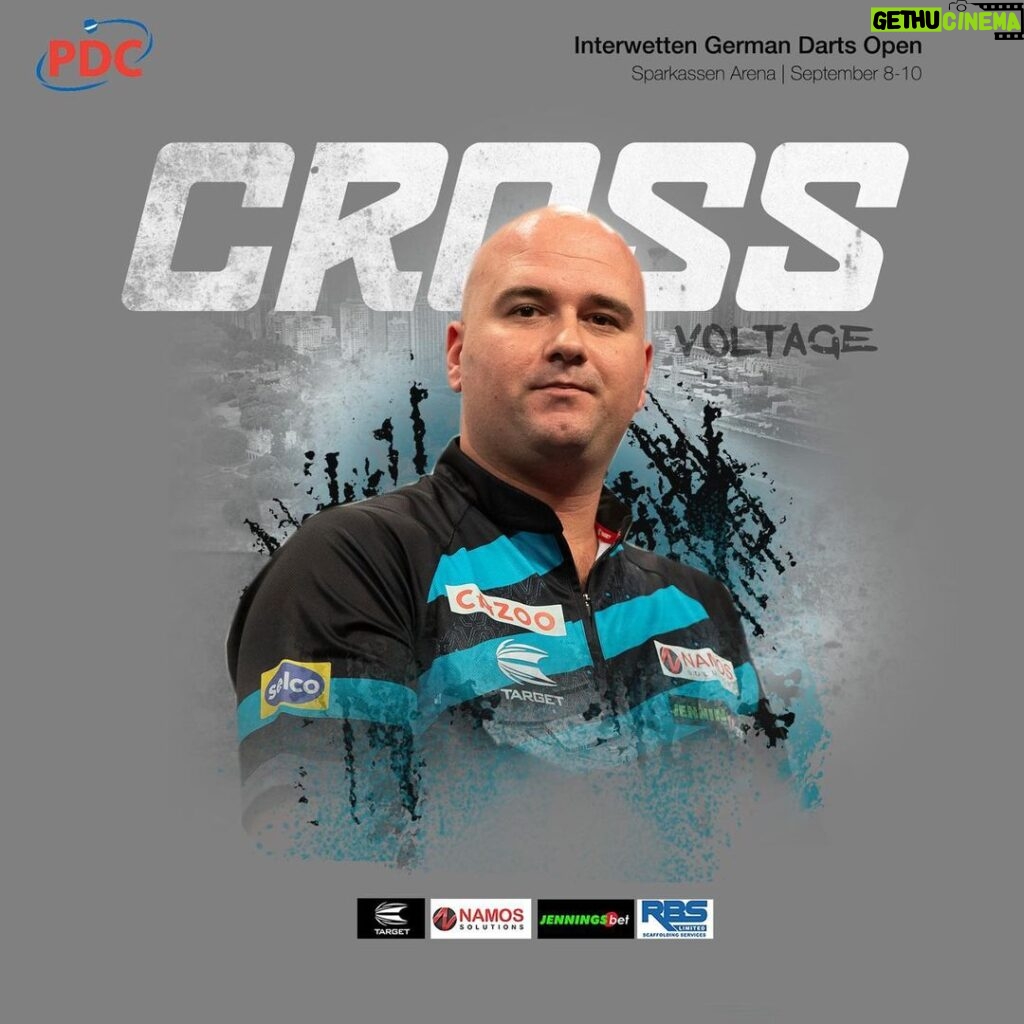 Rob Cross Instagram - Here we go in Germany again! I take on Brian Raman this afternoon and I’m feeling really ready for this one. Hopefully we can have a big weekend, my form is good so let’s do this 💪⚡️ @targetdarts @NamosSolutions @jenningsbetinfo @scott_rbs