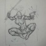 Rob Liefeld Instagram – BTS – DEADPOOL CORPS/LADY DEADPOOL! It all started with a call from the EIC telling me he wants to build a Deadpool team and if I would be on board as the creator of Deadpool. I say, let’s do it, he wants to start with Lady Deadpool and I started to produce designs, many I’m sharing here from my 2009 sketchbook. Kid Deadpool, Dog pool would follow. From 2 Lady Deadpool appearances the Deadpool Corps was on its way. I did over 200 pages of Deadpool Corps. from 2009-2011, it was great fun. It all starts with comic book creators, these films, games, cartoons, they don’t exist without us and we need to continue to be vocal about our contributions. #marvel #robliefeld #deadpool