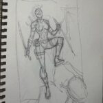 Rob Liefeld Instagram – BTS – DEADPOOL CORPS/LADY DEADPOOL! It all started with a call from the EIC telling me he wants to build a Deadpool team and if I would be on board as the creator of Deadpool. I say, let’s do it, he wants to start with Lady Deadpool and I started to produce designs, many I’m sharing here from my 2009 sketchbook. Kid Deadpool, Dog pool would follow. From 2 Lady Deadpool appearances the Deadpool Corps was on its way. I did over 200 pages of Deadpool Corps. from 2009-2011, it was great fun. It all starts with comic book creators, these films, games, cartoons, they don’t exist without us and we need to continue to be vocal about our contributions. #marvel #robliefeld #deadpool