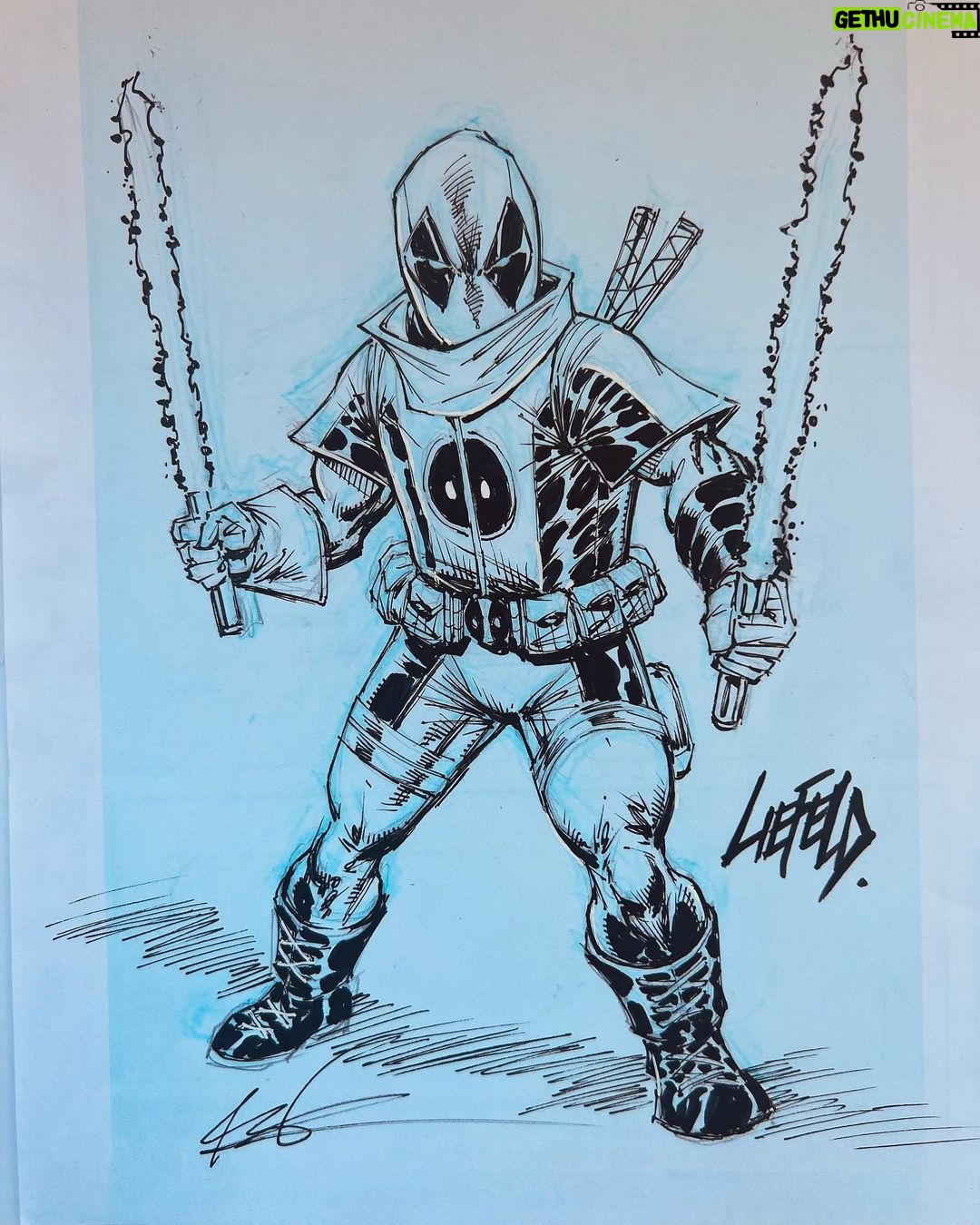 Rob Liefeld Instagram - Kid Deadpool! ROBTOBER Day 8! #deadpool #marvel #robliefeld