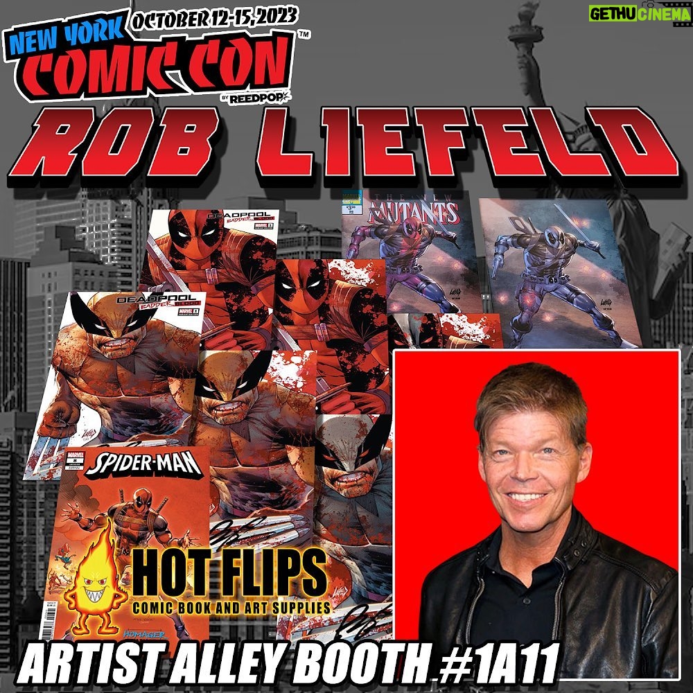 Rob Liefeld Instagram - I am so excited to be attending @newyorkcomiccon next week! Looking forward to seeing so many of you there! My VIP packs are tremendous value, link in my bio and story!! #deadpool #cable #xmen #marvel #captainamerica #robliefeld