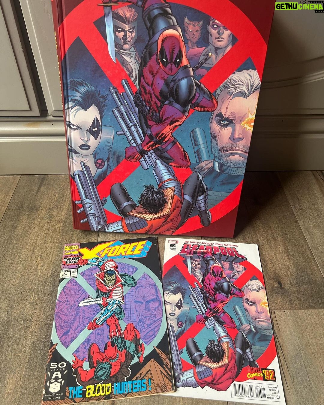 Rob Liefeld Instagram - Hit em with facts! The easiest answer to trivia is that the single best selling Deadpool appearance ever is X-Force #2 with 1.4 million copies sold. EXCEPT that Deadpool wasn’t even supposed to be in this issue! Marvel called and informed me that the response to Deadpool was the most mail they’d received for a new character in over a decade, asked me if I could move up the window for his 2nd appearance. I’ve attached an excerpt from an interview I had given months in advance about what was coming in X-Force where I say he will be in issue #6. Deadpool was insanely popular from the go, don’t let anyone ever mis-lead you to the contrary! Marvel asked me to re-create the cover to XF #2 a few years back and it was used for a giant Deadpool collection as well. #deadpool #xforce #xmen #marvel #robliefeld
