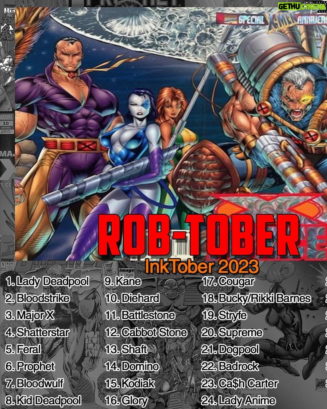Rob Liefeld Instagram - Lady Deadpool! ROBTOBER Day 1! #deadpool #xmen #ladydeadpool #marvel #robliefeld