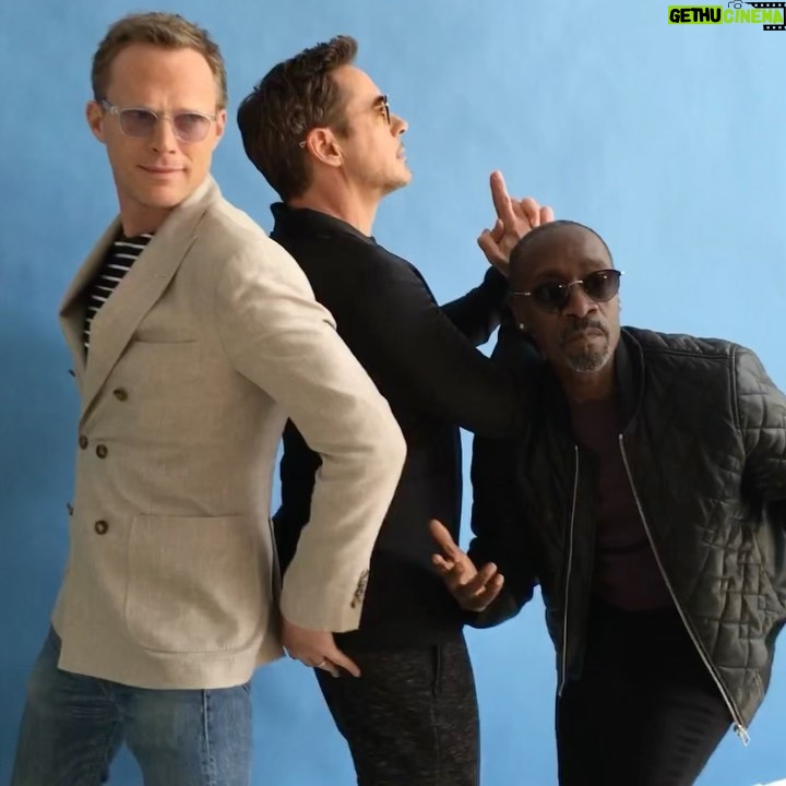 Robert Downey Jr. Instagram - Here’s a fun #retrodowneyjr for ya...here’s @doncheadle , @paulbettany & I...I call it “Fury’s Angels”. We were all a little cheeky that day! 📸: @jimmy_rich