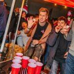 Robin Leutner Instagram - Einmal Bier-Pong für Anfänger bitte 😂😂 Wo sind die Profis unter euch? 🎉🍻 Ps. @leshuuk wo ist überhaupt dein Ball ? 😂 #bierpong #party #leshuuk #friends #djrobin Le Shuuk Pop Up Store