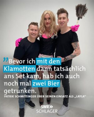 Robin Leutner Instagram - Erst Puffmama,  jetzt Castingshow-Bühne! Ballermannsänger Patrik Schmittinger spielte die "Layla" im Musikvideo zum gleichnamigen Sommerhit 2022. Nicht nur der Song von DJ Robin und Schürze hat für Aufsehen gesorgt, sondern auch Schmittingers Performance im Video. Die hatte für ihn negative Folgen ... Bei „The Voice“ kämpft Schmittinger ab dem 02.11. nun im Team Giovanni in den Battles um den Castingshow-Titel. ✌🏼
.
.
.
#swr #swrschlager #layla #djrobin #schuerze #ballermann #mallesongs #musikvideo #skandal #thevoiceofgermany #giovannizarrella #patrikschmittinger