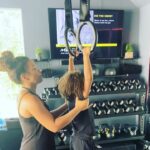 Rockmond Dunbar Instagram – She gets it from her mama! @mayadunbar11 Let’s go with the toes to rings! Berkeley is a lil beast! #garagegym #kids #workout #quarantine #quarantinelife #mydaughter