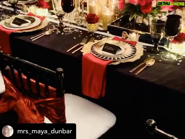 Rockmond Dunbar Instagram - Posted @withregram • @mrs_maya_dunbar Our Sexy Sweatsuit Soirée was a success! What many folks don't know , is that a passion of mine is design and party planning! This little project was my vision from start to finish & with Rock's help it came to life just as I had hoped! We wanted to safely gather with some Covid-compliant friend couples, relax and forget for a few hours the state of the world we're in. And let me tell you, we did! Definitely a night to remember. (And for the record: we've all been self quarantined and wore masks when not eating/taking photos.) 😷😏✊🏾 #blackexcellence✊🏾 #dinner #partyplanner #holidayseason #sexy #sweatsuitparty❤️ #blacklove #blackpride #designer #love #covidcompliant