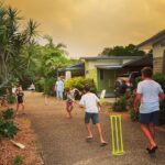 Rodger Corser Instagram - Great start to the year with family and friends...and I still have the longest run-up in #caravanparkcricket history!! #byron #surf #sand #kids @ingeniaholidays #ingeniaholidaysbyronbay #ingeniaholidays Byron Bay, New South Wales