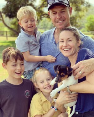 Rodger Corser Instagram - Meet “Eddie”, the newest member of our family.  We did say no more kids a few years back...but we had to make an exception for this little guy.
Thanks to our great friend Simmy @wanderingozzie_ who hosted us at her place in Coffs and help twist my arm to adopt the brother of their newest addition “Kevin”. Looking forward to reuniting our Jack Russell x Dachshund brothers, Ed & Kev very soon!! #puppylove🐶 #jackweenie #jackshund #ithoughtwewerepasttoilettraining #obviouslynot