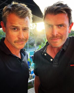 Rodger Corser Instagram - Backlit Bogan Brothers 
(70’s edition)
#merryholidays #bringbackthestache 
#pubertyblues3
#ferrisisback