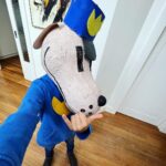Rodger Corser Instagram – Belated Book Week…. 
Last one for Cilla.  Got to re-use good old dogman head again after a bit of surgery on the nose.
Sure…We’ll claim colour coordination was on purpose.
#minions #dogman #isminionsabook?