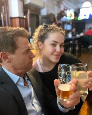 Rodger Corser Instagram - Dad was in town…so a quick beer at the “darling daughts’”(self given nickname🙄) local
#redfern #tudorhotel #upthebunnies #sstid