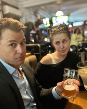 Rodger Corser Instagram - Dad was in town…so a quick beer at the “darling daughts’”(self given nickname🙄) local
#redfern #tudorhotel #upthebunnies #sstid