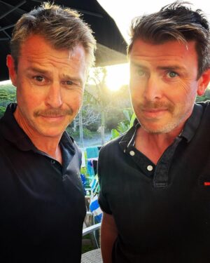 Rodger Corser Instagram - Backlit Bogan Brothers 
(70’s edition)
#merryholidays #bringbackthestache 
#pubertyblues3
#ferrisisback