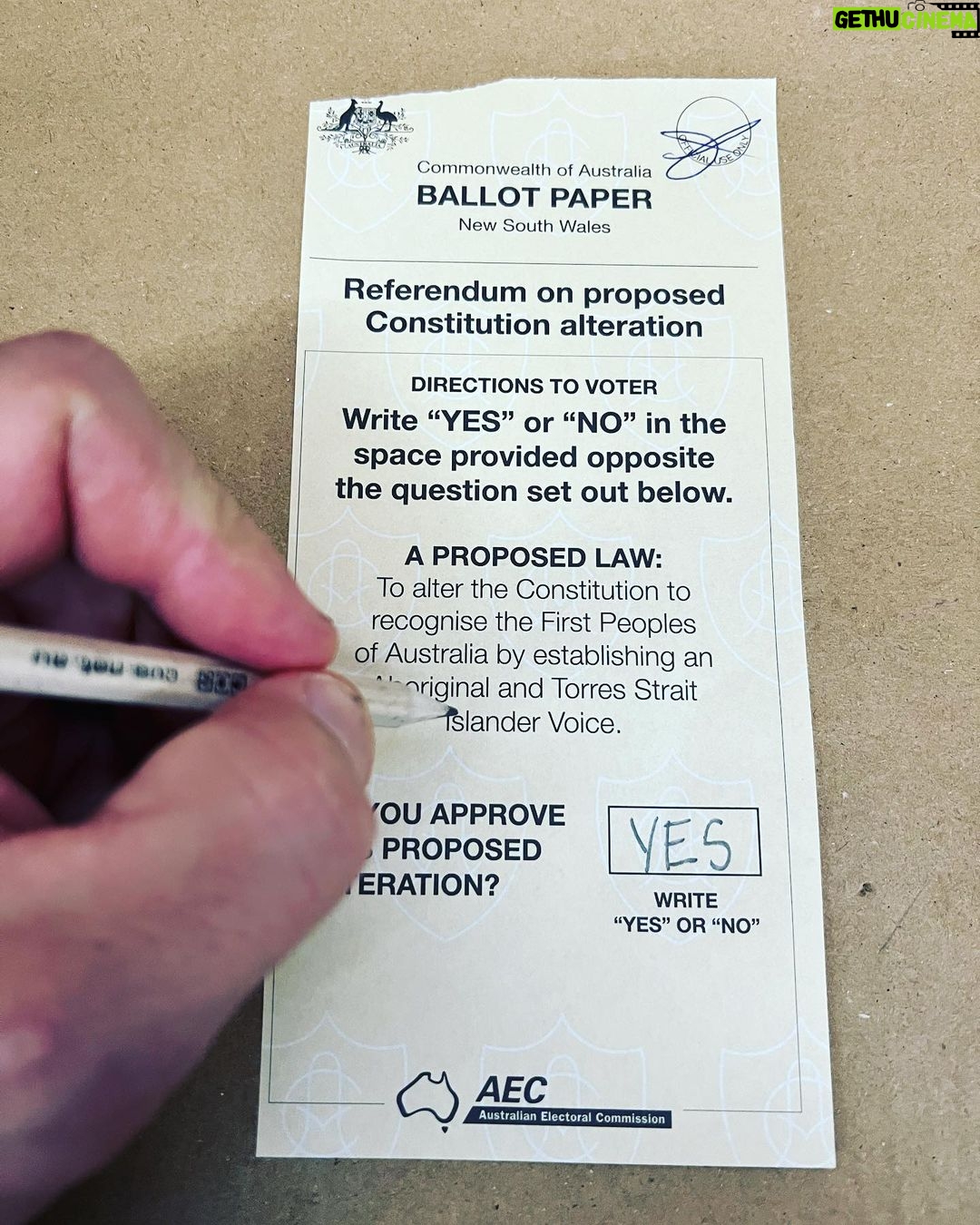 Rodger Corser Instagram - It’s an advisory body plain and simple. Advice given doesn’t have to be legislated it can be rejected by the government of the day. Non indigenous Aussies will not be adversely affected (you won’t, don’t believe the BS)… but indigenous Aussies have a lot to gain. To all the progressive NO voters please remember the last referendum and how a republic hasn’t been addressed since. #YES Australia