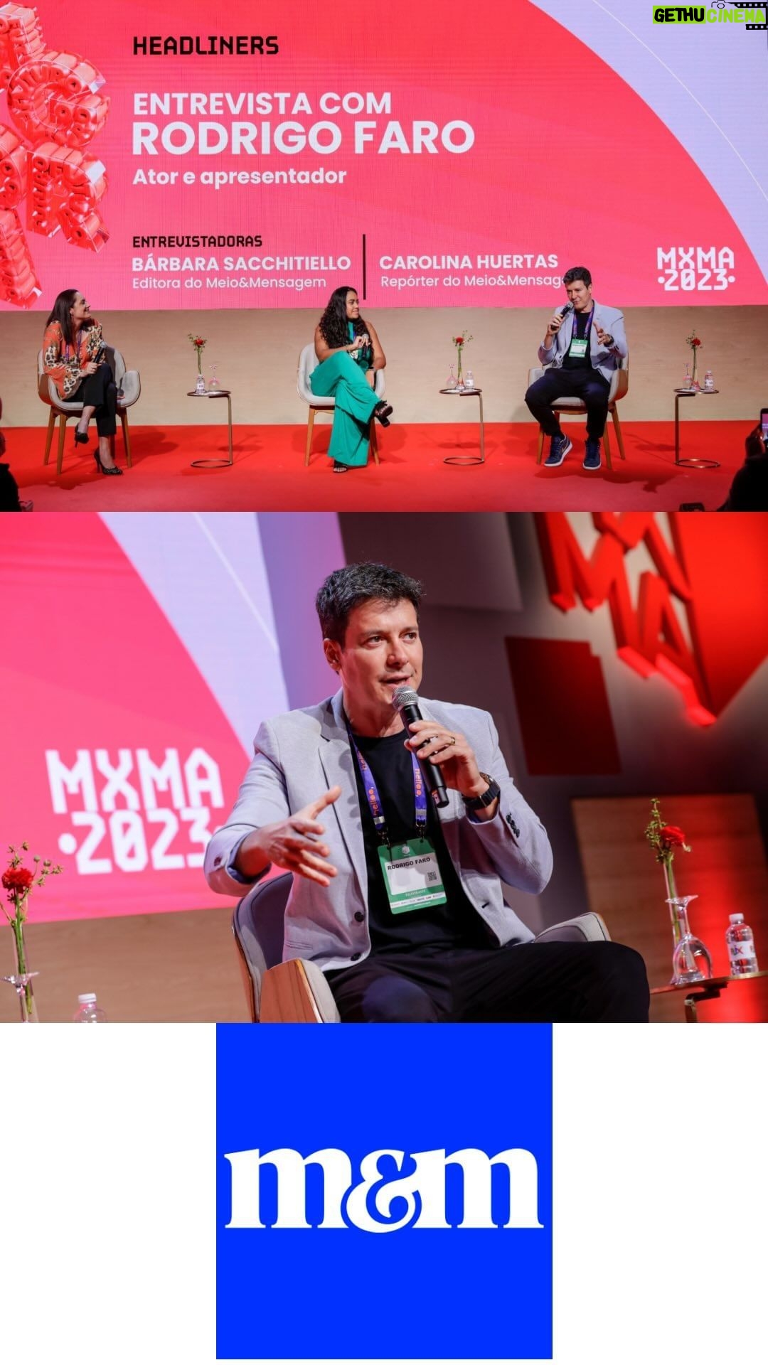 Rodrigo Faro Instagram - Muito feliz com o convite para ser o headliner do primeiro dia do maior evento de marketing e publicidade da @meioemensagem, e poder compartilhar um pouco da minha carreira na TV e na publicidade. Obrigado!