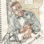 Rodrigo Goulão de Sousa Instagram - Annecy #drawing #vacation #annecy #watercolour #sketchbook #sketching #art #artistsoninstagram