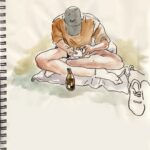 Rodrigo Goulão de Sousa Instagram - Annecy #drawing #vacation #annecy #watercolour #sketchbook #sketching #art #artistsoninstagram