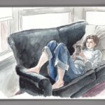Rodrigo Goulão de Sousa Instagram - Glasgow - Anniesland #drawing #sketching #sketching #drawings #watercolour #watercolorpainting #art #livedrawing #artistsoninstagram