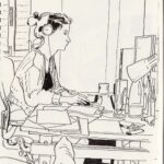 Rodrigo Goulão de Sousa Instagram - Black and white drawings from Lisbon Brussels and Paris #drawing #sketchbook #sketching #uniballpen #pencil #art #artistsoninstagram