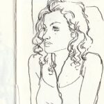 Rodrigo Goulão de Sousa Instagram - On the train in Scotland #drawing #watercolors #livedrawing #sketchbook #sketch #art #artistoninstagram