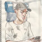 Rodrigo Goulão de Sousa Instagram - Annecy #drawing #vacation #annecy #watercolour #sketchbook #sketching #art #artistsoninstagram